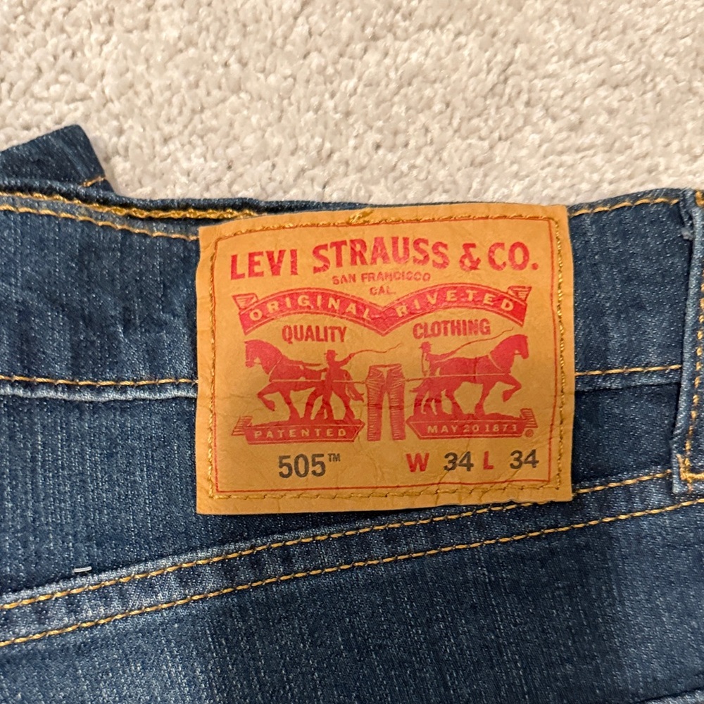 Levi's Dark Blue Athletic Taper Denim Jeans